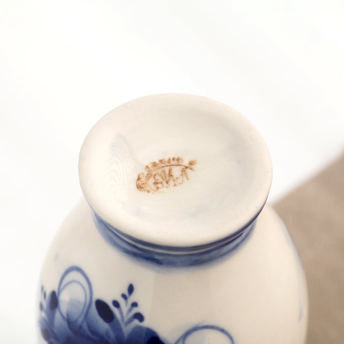 Салфетница Салфетница "Вазочка", малая, гжель, фарфор