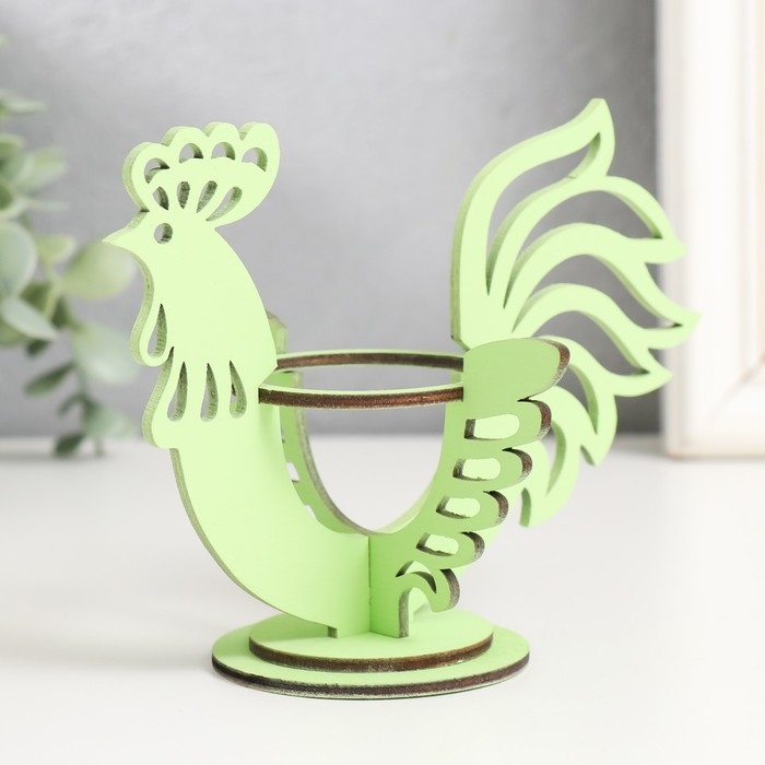 Подставка Пасхальная  Подставка Пасхальная "Петушок" 14,5х10,3х10 см (набор 5 деталей) салатовый