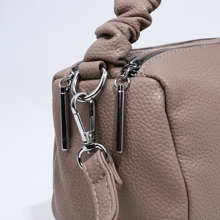 Сумка-багет на молнии, цвет бежевый Сумка-багет на молнии, цвет бежевый