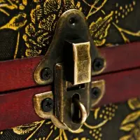 Шкатулка для украшений &laquo;Сундучок. Цветы и бамбук&raquo;, дерево, состаренная, 15&times;22&times;15.5 см, МИКС