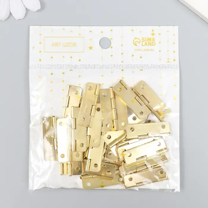 Петля для шкатулки с закругленными углами набор 30 шт 1,6х3 см Петля для шкатулки с закругленными углами набор 30 шт 1,6х3 см