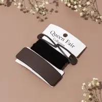 Набор для волос QF &laquo;Флоренс&raquo;, 3 резинки 6 см, заколка - автомат 9 см, 2 заколки 4.5 см, чёрный, коричневый