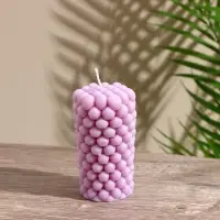 Свеча "Столб шарики" 5х5х9 см, соевый воск, микс Свеча "Столб шарики" 5х5х9 см, соевый воск, микс