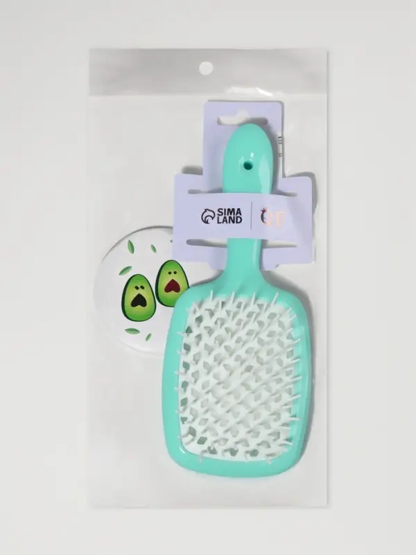 Расческа массажная, с зеркалом Расческа массажная, с зеркалом