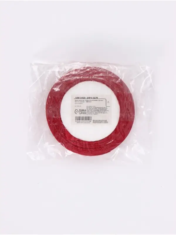 Лента атласная &laquo;Салют из снежинок&raquo;, 1.5 см &times; 23&plusmn;1 м, красная