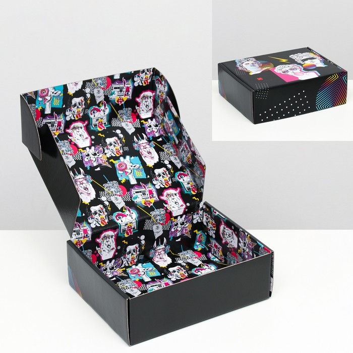 Подарочная коробка, двусторонняя Подарочная коробка, двусторонняя "Современное искусство" 27 х 21 х 9 см