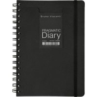 Ежедневник недатированный А5 PRAGMATIC на гребне, черный, 128л 3-748/04