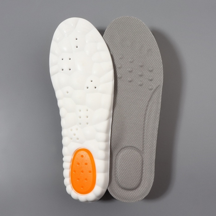 Стельки для обуви, универсальные, р-р RU до 39 (р-р Пр-ля до 40), 25,5 см, пара, цвет серый Стельки для обуви, универсальные, р-р RU до 39 (р-р Пр-ля до 40), 25,5 см, пара, цвет серый