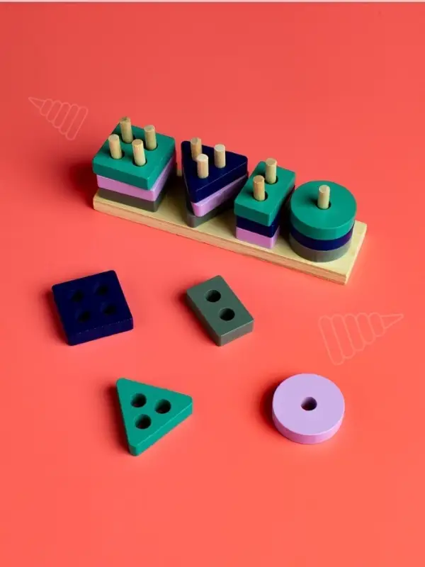 Детская развивающая пирамидка &laquo;Собери сам&raquo; 4.2&times;3.5&times;13 см