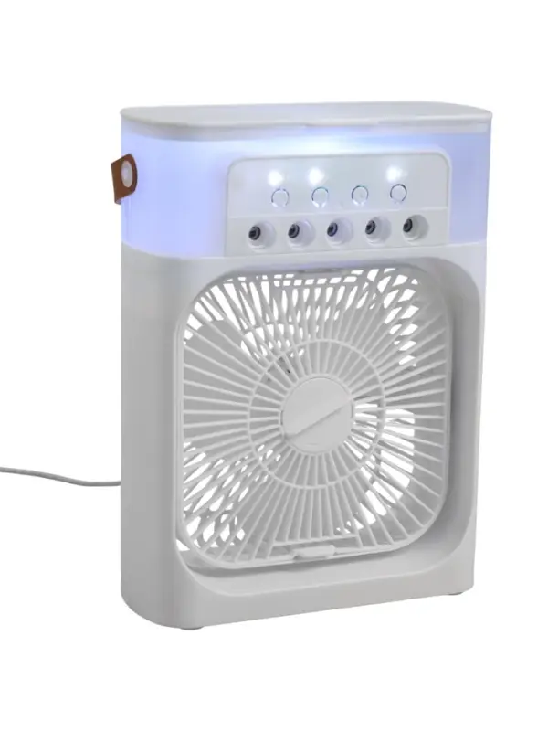 Вентилятор настольный с увлажнителем LOF-06, портативный, 3 скорости, питание USB, белый