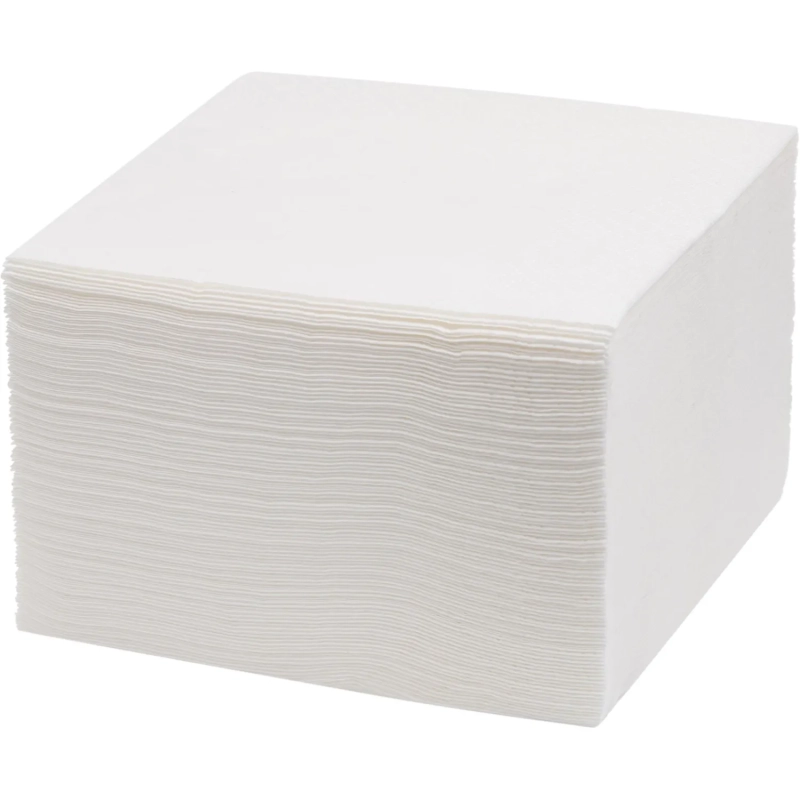 Салфетки бумажные Soffione 2сл 24х24см белые 100шт/уп_Спб