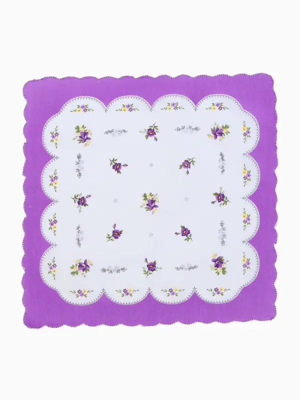 Платки носовые женские &laquo;Этель&raquo; Flowers, 28&times;28 см - 10 шт., хлопок 100%, МИКС