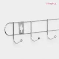 Вешалка настенная Доляна &laquo;Лето&raquo;, 6 крючков, 33&times;3.5&times;5 см, хромированная