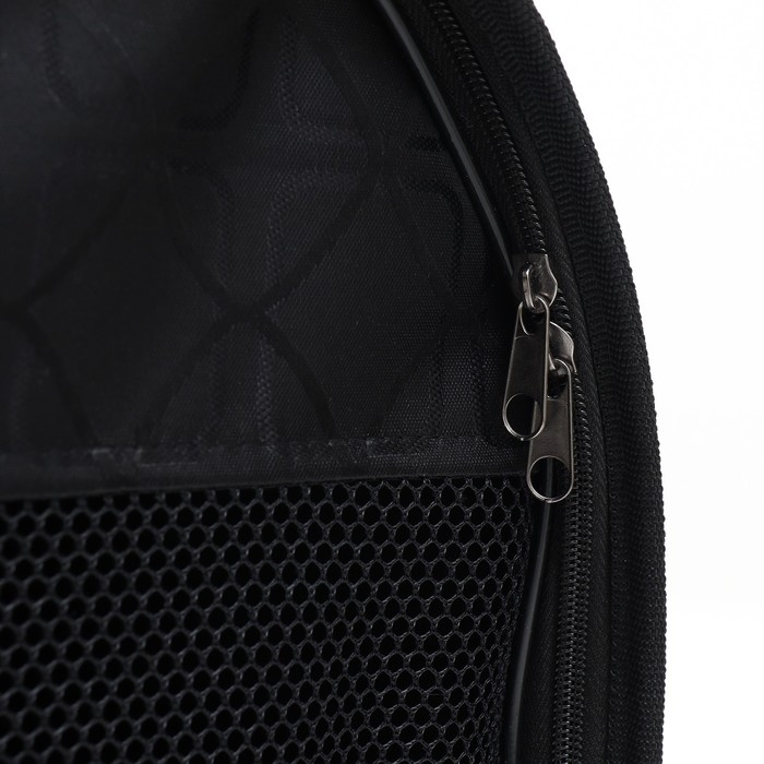 Сумка - переноска для животных Сумка - переноска для животных "Люкс", ПВХ, жаккард, 49 х 30 х 35 см, чёрная