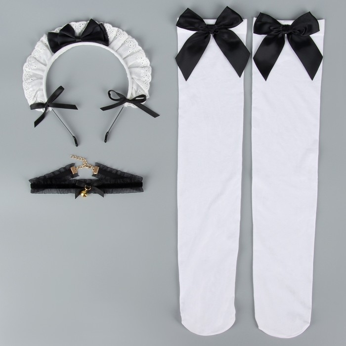 Карнавальный набор «Милая», аниме (ободок+ чокер+ гольфы) Карнавальный набор «Милая», аниме (ободок+ чокер+ гольфы)