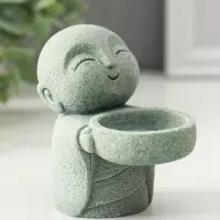 Подсвечник песчаник "Маленький монах" d=4 см 6х9х8,5 см Подсвечник песчаник "Маленький монах" d=4 см 6х9х8,5 см