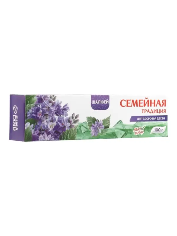 Зубная паста &laquo;Семейная традиция&raquo;, для здоровья десен, шалфей, 100 г