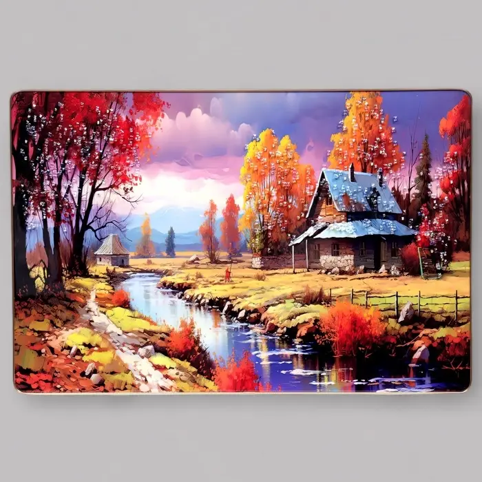 Картина акрил  Картина акрил "Весна в деревне" 39,5х60 см