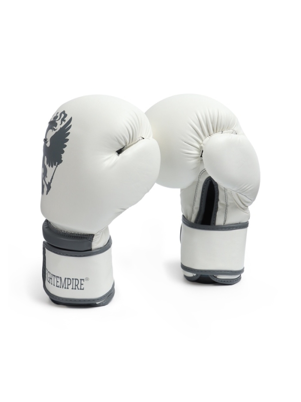 Боксерские перчатки FIGHT EMPIRE, PRIDE, белые, размер 12 oz