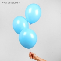 Шар латексный 12", пастель, набор 100 шт., цвет голубой