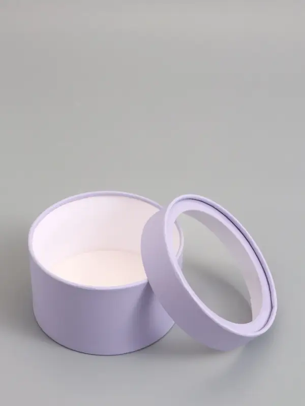 Подарочная коробка бледно-фиолетовая, завальцованная с окном, 16 х 11 см