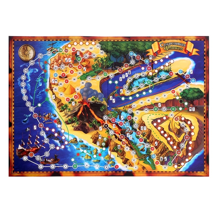 Игра-бродилка «Сокровища Флинта», расширенное издание Игра-бродилка «Сокровища Флинта», расширенное издание