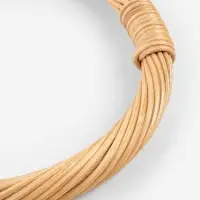Ручки для сумки деревянные, плетёные, d=10.2 / 12.5 см, 2 шт., бежевые