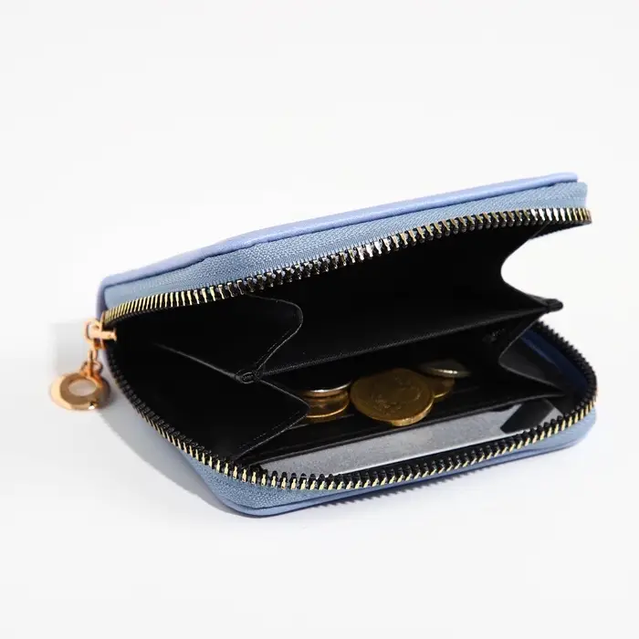 Кошелёк Выбражулька &laquo;Крокодил и слон&raquo;, на молнии, маленький, детский, голубой