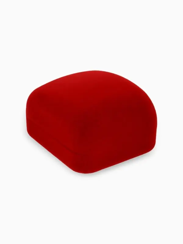 Футляр под кольцо, серьги &laquo;Классический&raquo;, бархатный, 5&times;5.5 см, красный