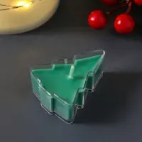 Чайная свеча ароматическая "Ель" зелёная, аромат рождественская ночь 5х4х2,1 см