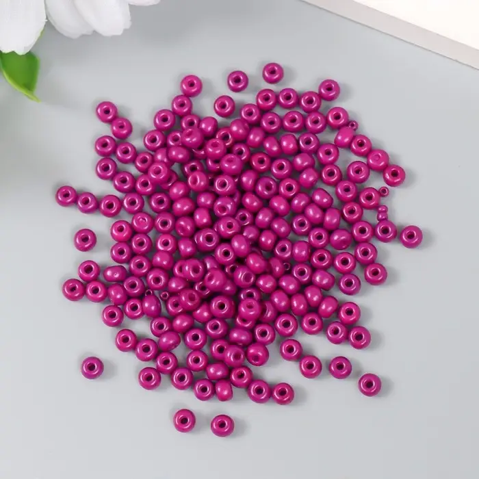 Бисер стекло 6/0  Бисер стекло 6/0 "Ежевичный" 15 гр