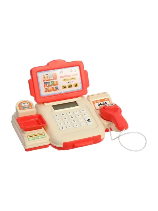 ZABIAKA Игровой набор "Касса-калькулятор" с аксессуарами, свет, звук
