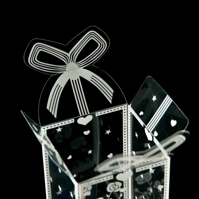 Складная прозрачная коробка из PVC, для упаковки подарков, «Весеннее настроение», 6×6×10 см Складная прозрачная коробка из PVC, для упаковки подарков, «Весеннее настроение», 6×6×10 см