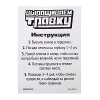 Набор для опытов, для детей «Выращиваем травку», растение в горшочке - эмодзи «Крутой»