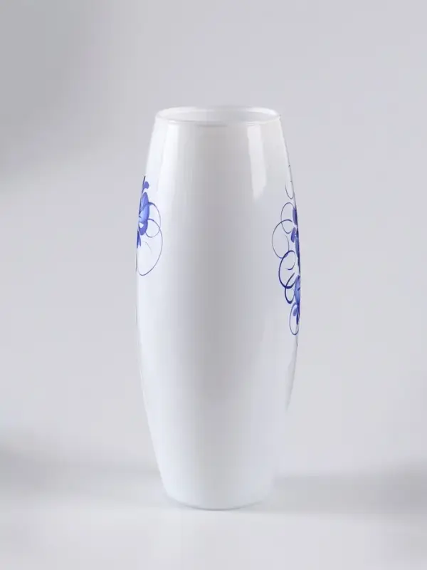 Ваза &laquo;Гжель на белом&raquo;, h=26 см, стекло