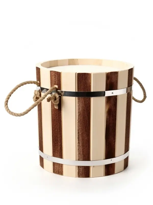 Ведро-запарник для бани и сауны &laquo;Термо&raquo;, 10 л, деревянное, пластмассовая вставка