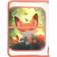 Папка для труда А4 &laquo;Лисята в лесу&raquo;, молния вокруг/откидная планка
