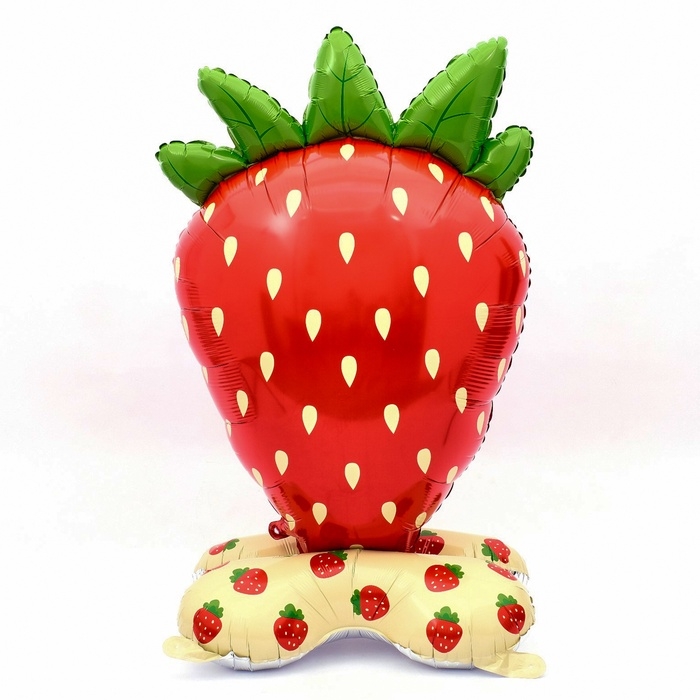 Шар фольгированный 46 Шар фольгированный 46" "Клубника", на подставке