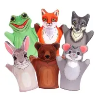 Кукольный театр &laquo;Теремок&raquo;, 6 кукол-перчаток, сценарий в стихах