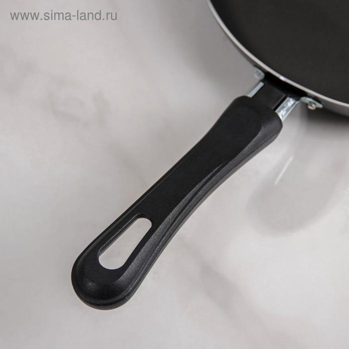 Сковорода Promo, d=24 см, стеклянная крышка, пластиковая ручка, антипригарное покрытие, цвет чёрный Сковорода Promo, d=24 см, стеклянная крышка, пластиковая ручка, антипригарное покрытие, цвет чёрный