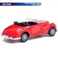 Машинка металлическая &laquo;Ретро&raquo;, 1:32, инерционная, открываются двери, цвет красный