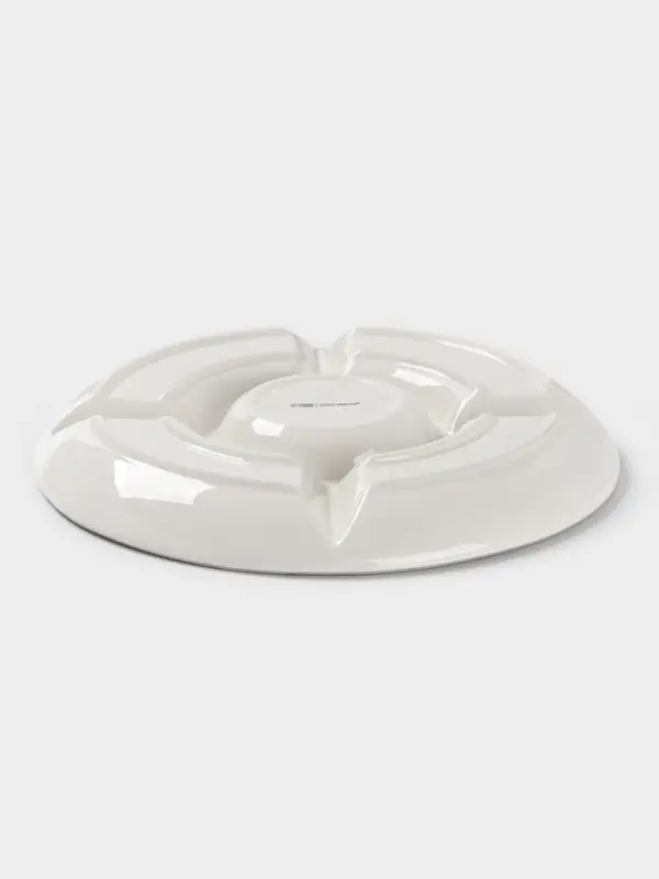 Менажница Доляна &laquo;Гуси&raquo;, 5 ячеек, d=25.5 см, доломит, белая