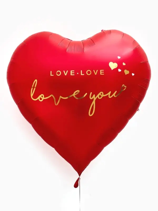Воздушный шар фольгированный 63" &laquo;Сердце, красное"