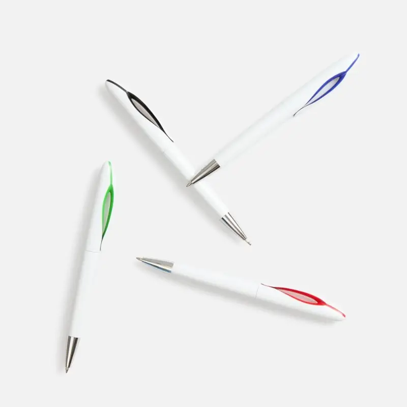 Ручка шариковая Nave, белая с красным