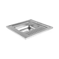 Мойка кухонная ZEIN, накладная, левая, 0.4 мм, 60*60*16 см, 3 1/2&rsquo;&rsquo;, с сифоном