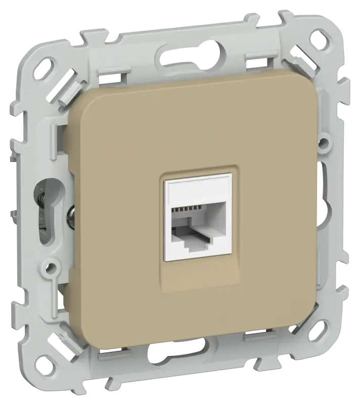 FLITE Розетка компьютерная RJ45 категория 5Е UTP РК5е-1-0-ФлХ хаки IEK