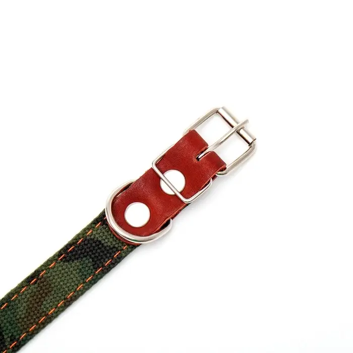 Ошейник брезентовый двухслойный &laquo;Камуфляж&raquo;, 54&times;2.5 см, ОШ 35-45 см