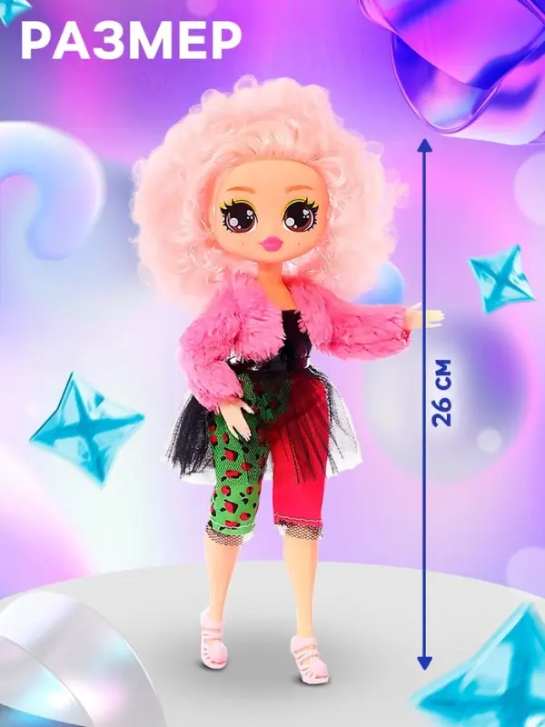 Кукла Happy Valley &laquo;Кудряшка Рина&raquo;, шарниры в руках, светло-розовый