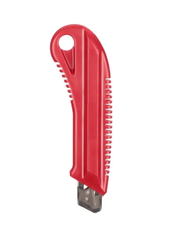 Нож канцелярский 18 мм, пластиковый, с роликовым фиксатором, TOP