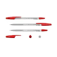 Ручка шариковая Erich Krause R=301 Classic Stick, узел 1.0 мм, чернила красные, длина линии письма 2000 метров, штрихкод на ручке